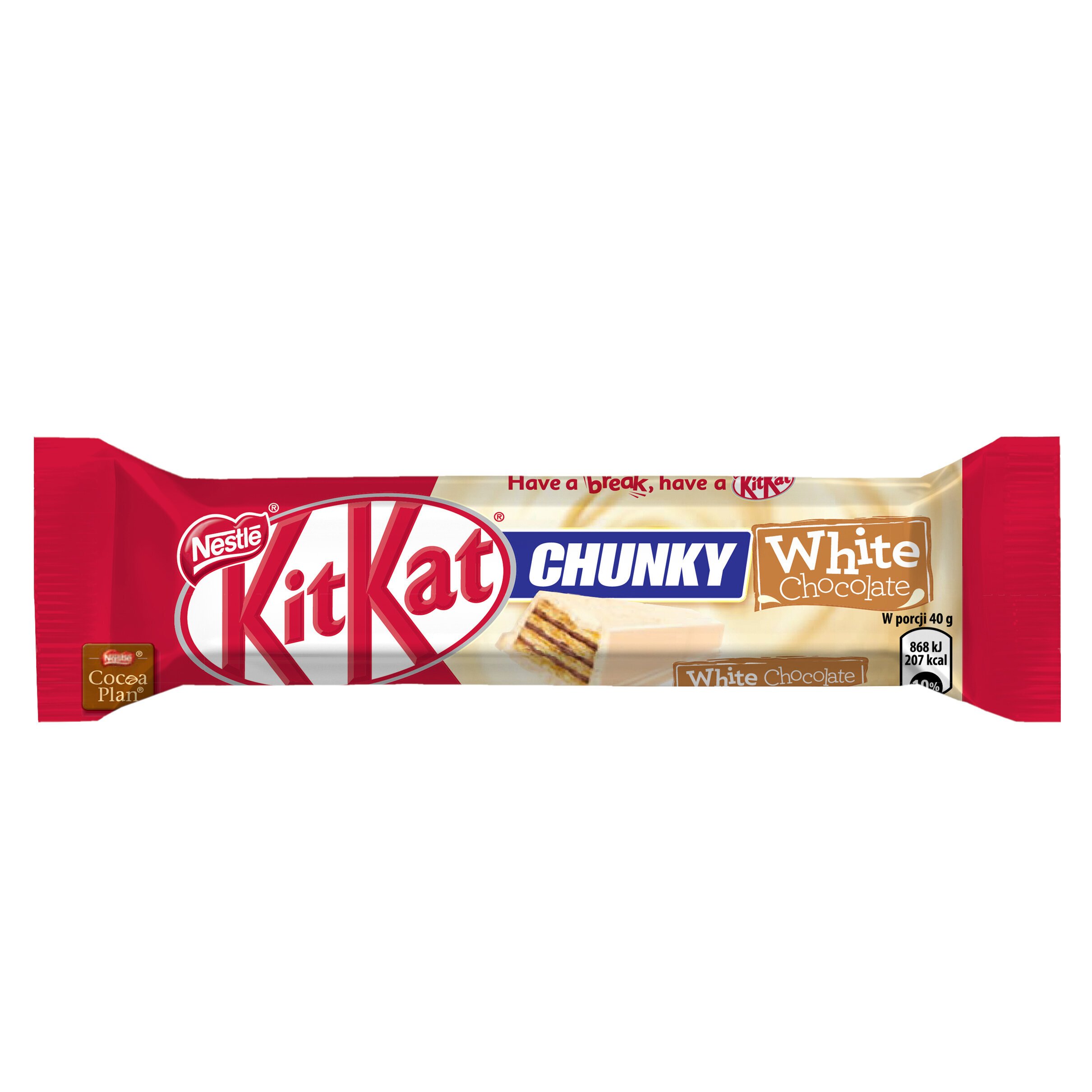 Nestle Kit Kat Chunky с белым шоколадом 40G, 24 упаковки цена | 220.lv