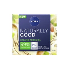 Nivea Naturally Night Cream с органическим аргановым маслом, 3 упаковочного набора цена и информация | Кремы для лица | 220.lv
