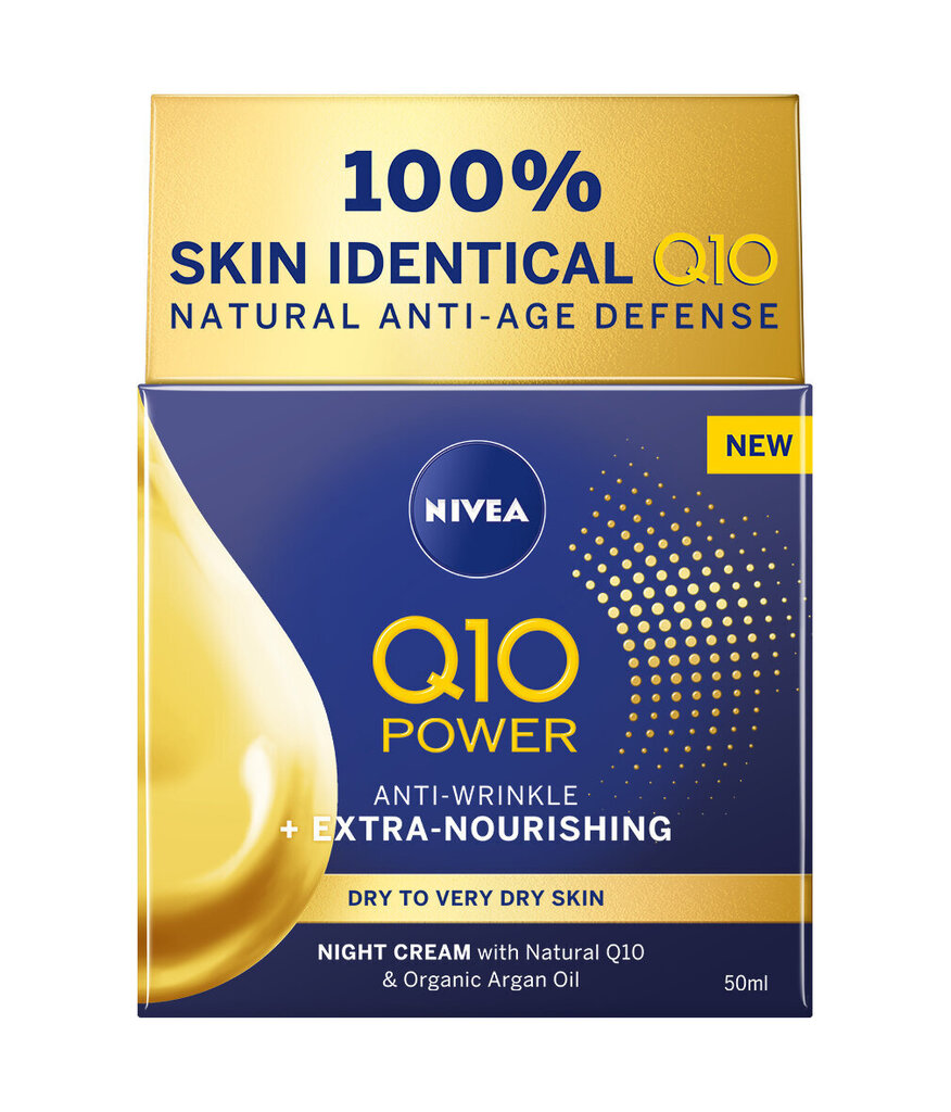 Nivea Q10 nakts krēms, 50 ml, 3 iepakojuma komplekts cena un informācija | Sejas krēmi | 220.lv