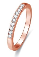 Beneto Серебряное кольцо с покрытием из розового золота и кристаллами AGG188 цена и информация | Кольца | 220.lv