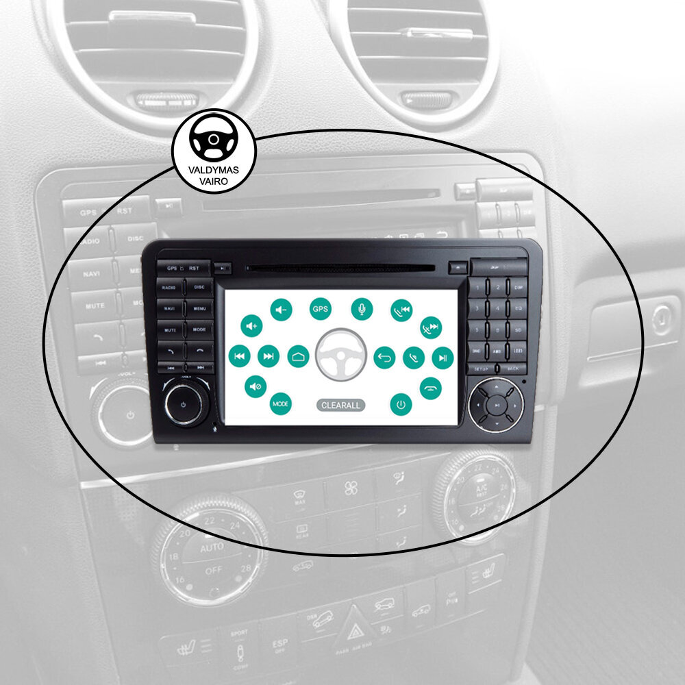 Android multivide Mercedes Benz 2007-12 ML (W164) GL (X164) цена и информация | Auto magnetolas, multimedija | 220.lv