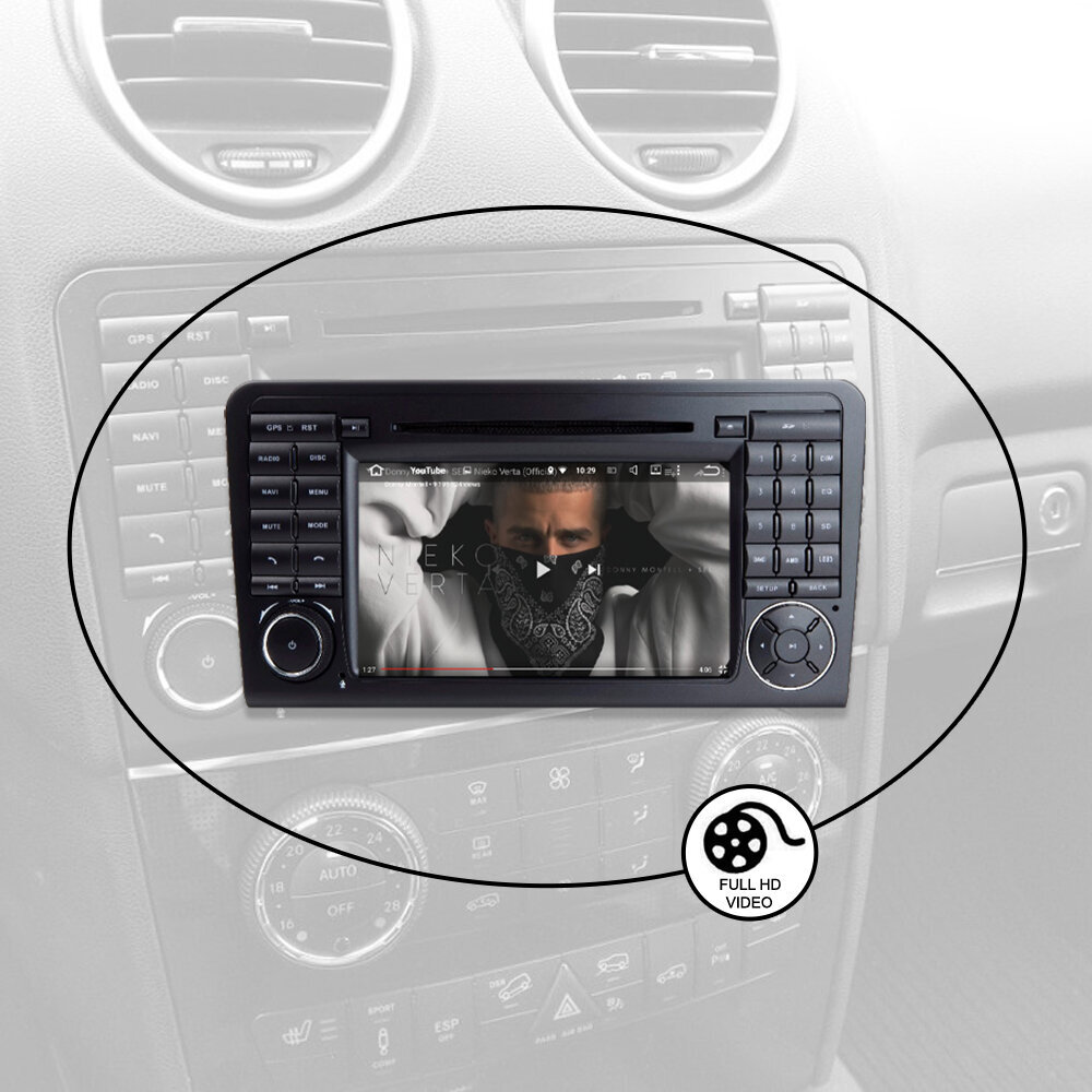 Android multivide Mercedes Benz 2007-12 ML (W164) GL (X164) цена и информация | Auto magnetolas, multimedija | 220.lv