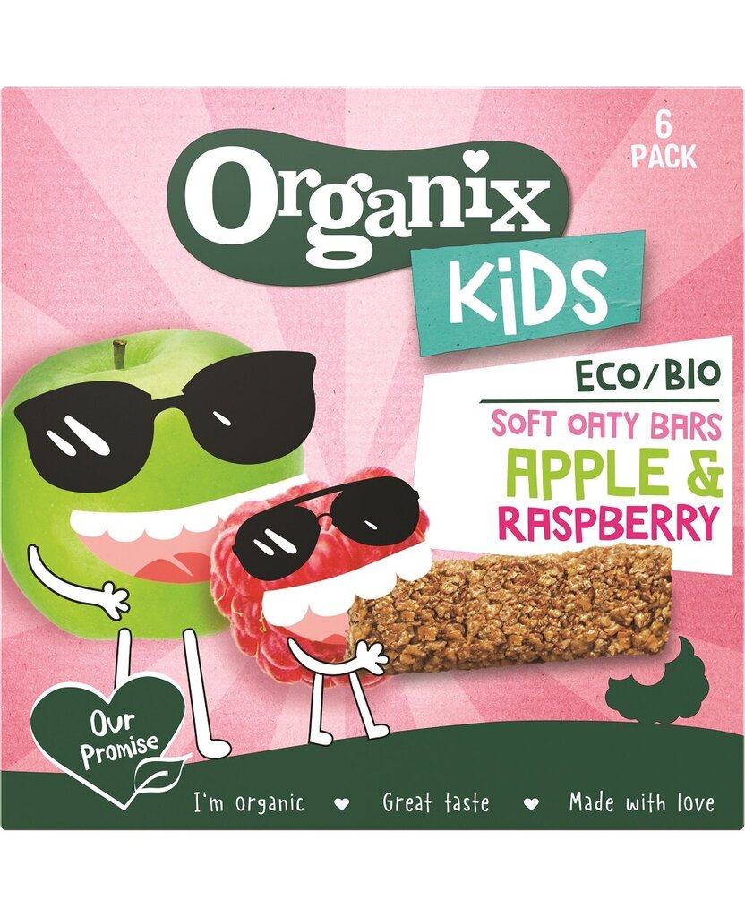 Organix Kids Eco batoniņi, 6x30 g, 6 iepakojuma komplekts cena un informācija | Dzērieni, uzkodas bērniem | 220.lv