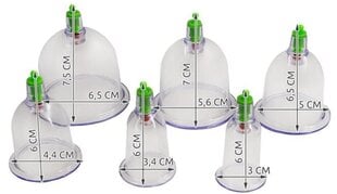 Вакуумные массажные банки Soulima, 12 шт. цена и информация | Аксессуары для массажа | 220.lv