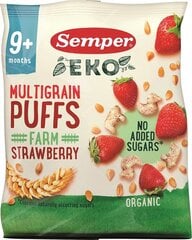 Semper Eco uzkoda ar zemenēm, sākot no 9 mēnešiem, 18 g, 5 paciņas cena un informācija | Semper Bērnu aprūpe | 220.lv