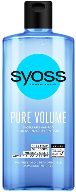 Syoss Pure Toly šampūns, 440 ml, 6 iepakojuma komplekts cena un informācija | Šampūni | 220.lv