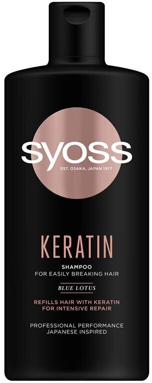 Syoss keratin šampūns, 440 ml, 6 iepakojuma komplekts цена и информация | Šampūni | 220.lv