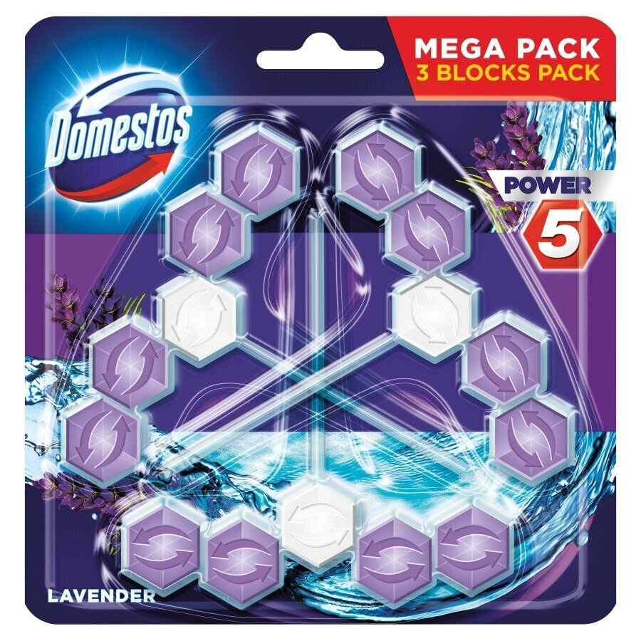 Domestos Power 5 dezinfekcijas tīrīšanas līdzeklis Solid Lavander цена и информация | Tīrīšanas līdzekļi | 220.lv