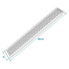 Rampas 200x21cm alumīnija 1 gab. цена и информация | Прицепы и их запчасти | 220.lv