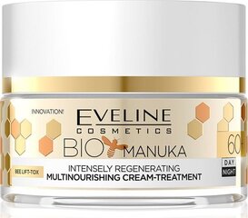 Укрепляющий крем для лица Eveline KBio Manuka 60+, 50 мл цена и информация | Наносите на чистую кожу лица. Подержите около 10-15 минут и смойте водой. | 220.lv