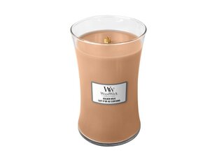 WoodWick aromātiskā svece Golden Milk 609,5 g cena un informācija | Sveces un svečturi | 220.lv