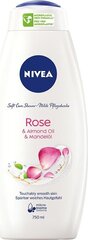 Dušas želeja Nivea Soft Care Rose, 750 ml cena un informācija | Dušas želejas, eļļas | 220.lv
