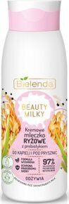 Krēmveida attīrošs pieniņš ar rīsiem Bielenda Beauty milky, 400 ml cena un informācija | Dušas želejas, eļļas | 220.lv