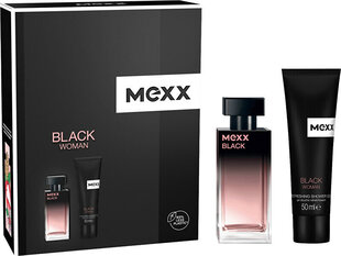 Набор гигиены и парфюмерии для женщин MexxBlack Woman: туалетная вода EDT, 30 мл + гель для душа, 50 мл цена и информация | Женские духи | 220.lv