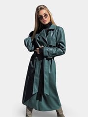Тренч пальто для женщин 01495-1 Зелёный цена и информация | Женские пальто | 220.lv