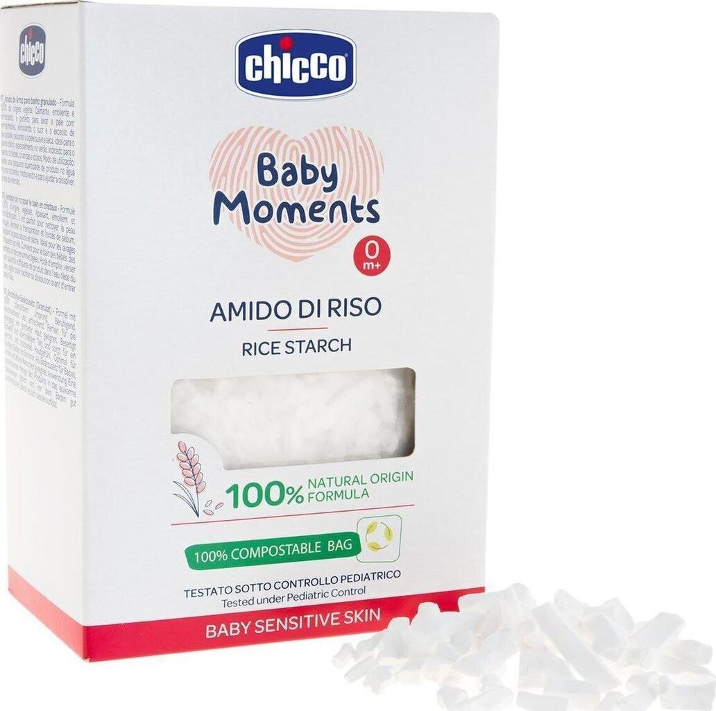 Rīsu cietes pulveris Chicco Baby Moments, 250 g cena un informācija | Bērnu kosmētika, līdzekļi jaunajām māmiņām | 220.lv