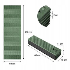 Ceļojumu saliekamais paklājiņš Nils Camp 60 cm x 188 cm x 2 cm cena un informācija | Tūrisma matrači un paklājiņi | 220.lv