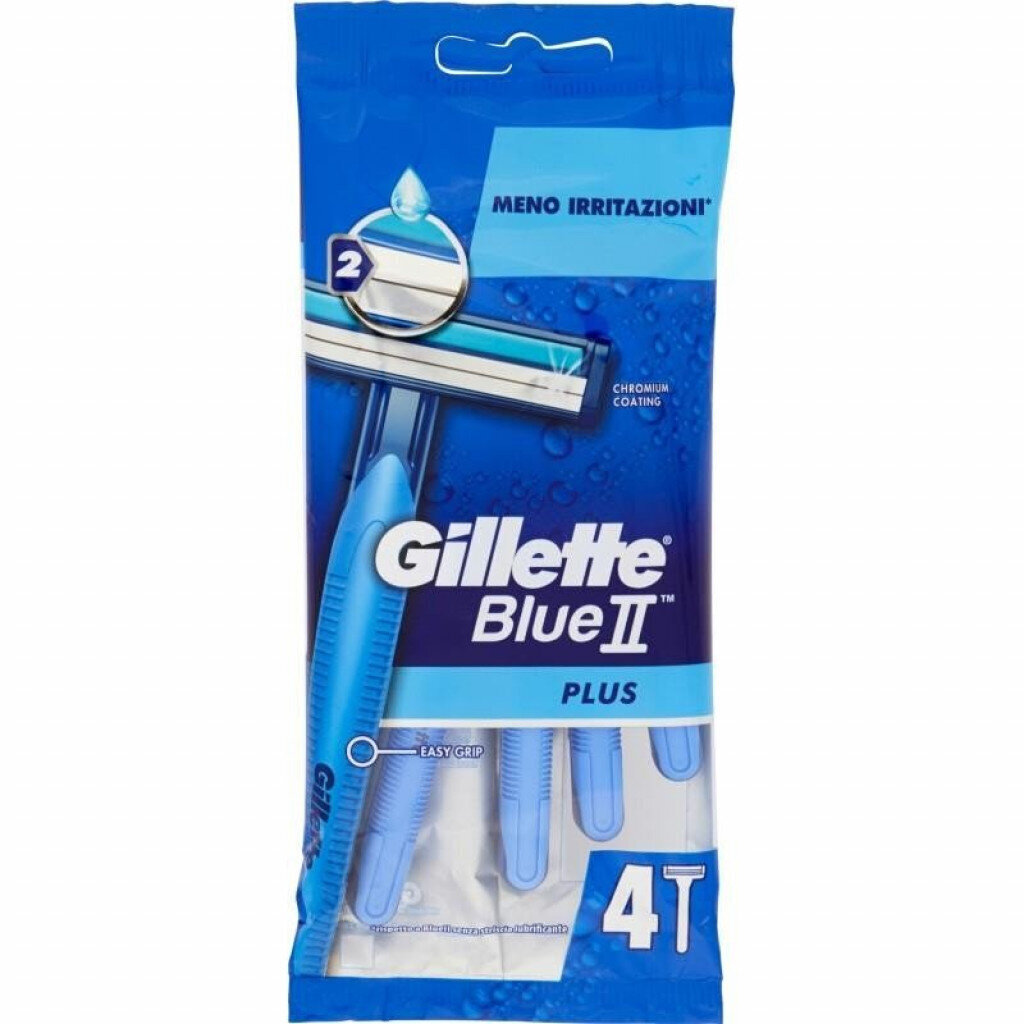 Vienreizlietojamie skuvekļi Gillette Blue II, 4 gab. цена и информация | Skūšanās piederumi, kosmētika | 220.lv