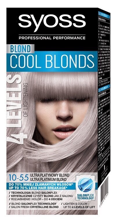 Matu krāsa Syoss Color 10-55 Ultra Platinum Blond, 3 gab. цена и информация | Matu krāsas | 220.lv