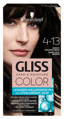 Gliss Color 4-13 Краситель для волос Холодный темно-коричневый, 3 упаковочного набора цена и информация | Краска для волос | 220.lv