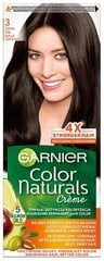 Matu krāsa Garnier Color Naturals 3 tumši brūna, 3 gab. cena un informācija | Matu krāsas | 220.lv
