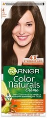 Matu krāsa Garnier Color Naturals 4 brūna, 3 gab. cena un informācija | Matu krāsas | 220.lv