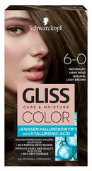 Gliss Color 6-0 краситель для волос натуральный коричневый, 3 упаковочного набора цена и информация | Краска для волос | 220.lv