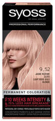 Matu krāsa Syoss Color 9-52 Light Rose Blonde, 3 gab. cena un informācija | Matu krāsas | 220.lv