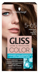 Matu krāsa Gliss Color 5-65 Chestnut, 3 gab. cena un informācija | Matu krāsas | 220.lv