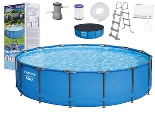 Складной бассейн с фильтром Bestway Steel Pro Max 427x107 см цена и информация | Бассейны | 220.lv