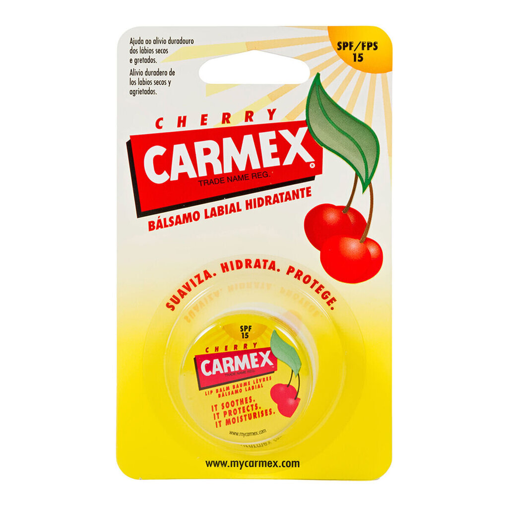 Lūpu balzams Carmex Cherry Spf 15 (7,5 g) цена и информация | Lūpu krāsas, balzāmi, spīdumi, vazelīns | 220.lv