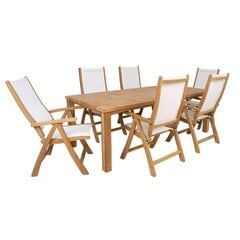 Dining set BALI table and 6 chairs цена и информация | Комплекты уличной мебели | 220.lv