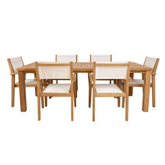 Dining set BALI table and 6 chairs cena un informācija | Dārza mēbeļu komplekti | 220.lv