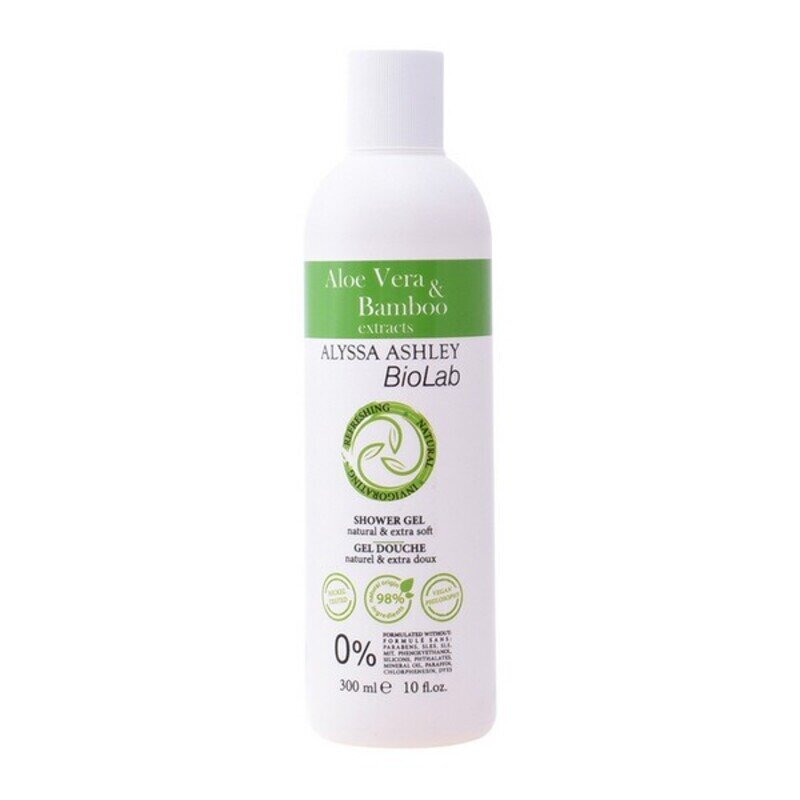 Alyssa Ashley Biolab Aloe Vera And Bamboo dušas želeja 300 ml cena un informācija | Dušas želejas, eļļas | 220.lv