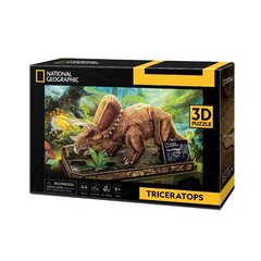 3D пазл Cubic Fun National Geographic Triceratopsas, 44 дет. цена и информация | Конструкторы и кубики | 220.lv