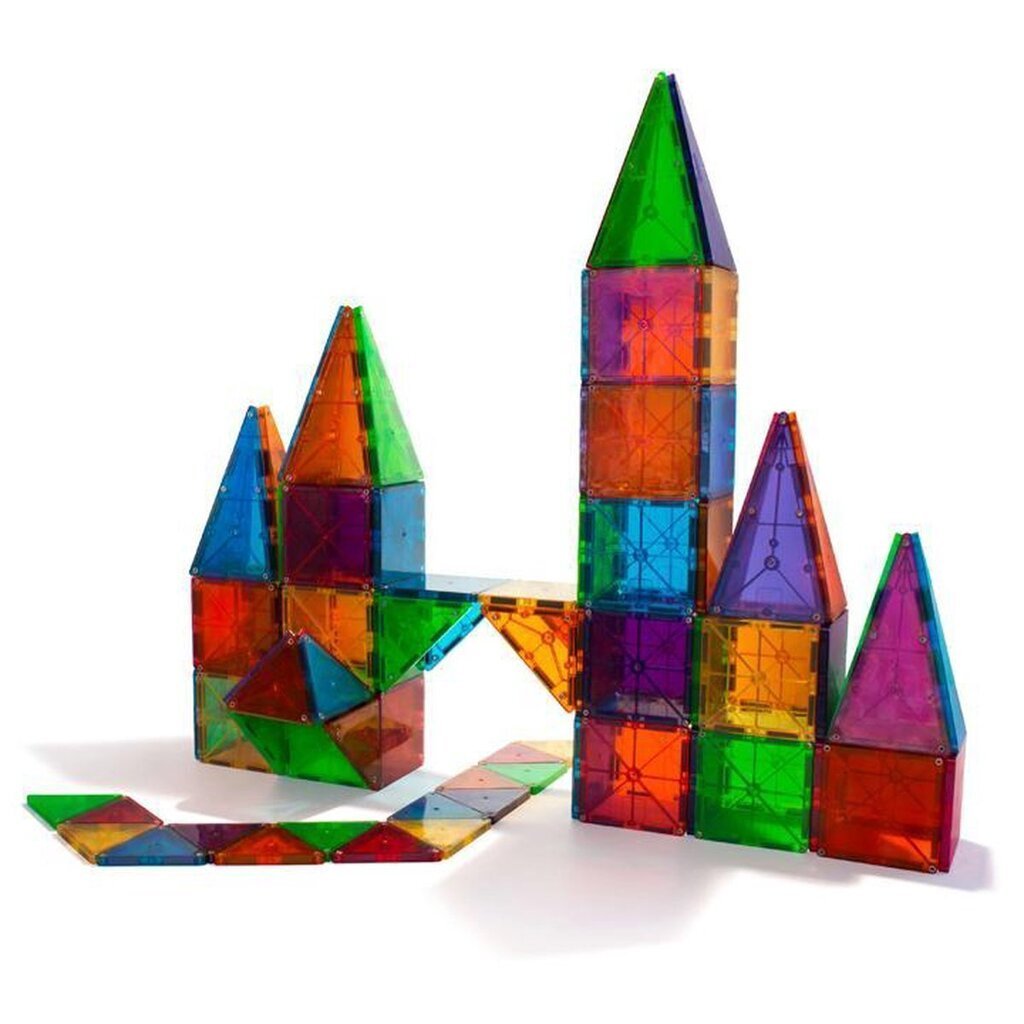 MAGNA-TILES Krāsaini magnētiskie konstruktori, 100 gab. cena un informācija | Konstruktori | 220.lv