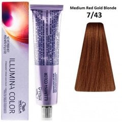 Постоянная краска Illumina Color Wella Nº 7/43 (60 ml) цена и информация | Краска для волос | 220.lv