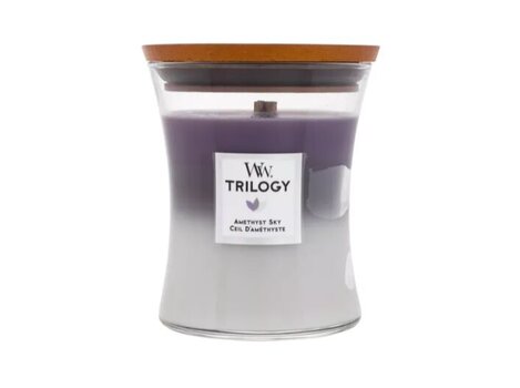 WoodWick ароматическая свеча Trilogy Amethyst Sky 275 г цена и информация | Подсвечники, свечи | 220.lv