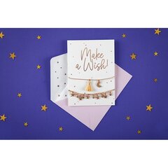 Открытка с браслетами "Make a wish", 10,5х14,8см цена и информация | Конверты, открытки | 220.lv