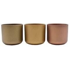 Keramikas puķu pods LISAROSE 7 x 6,5(A) cm, zeltaini/brūns cena un informācija | Puķu podi | 220.lv