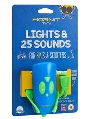 Велосипедный звуковой сигнал Hornit Mini Green-Blue  цена и информация | Велосипедные фонари, отражатели | 220.lv