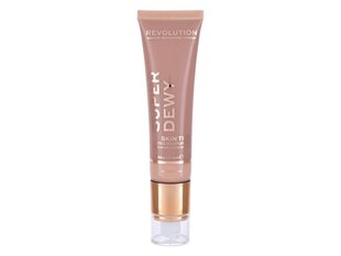 Makeup Revolution Superdewy Skin Tint - Toning moisturizer 55 ml  Medium Tan #E9C4AA цена и информация | Пудры, базы под макияж | 220.lv