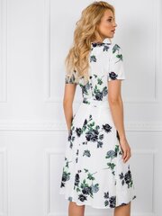 Женское платье, белое, с цветами. цена и информация | Платья | 220.lv