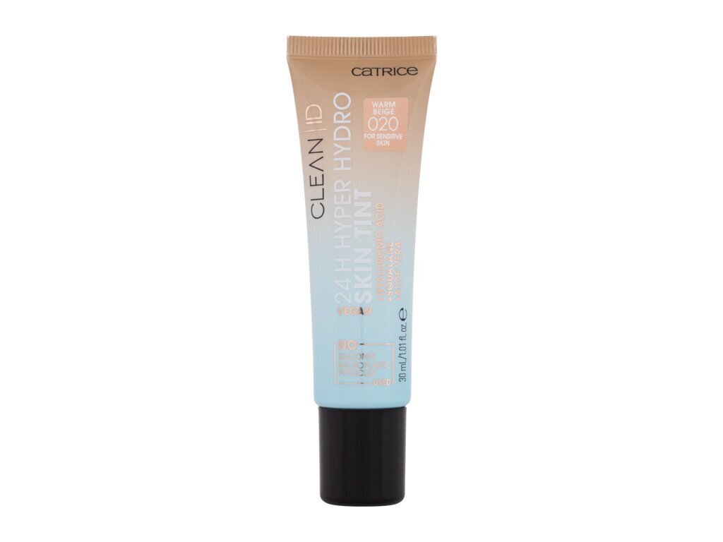 Grima pamats Catrice Clean ID 24H Hyper Hydro Skin Tint 020 Warm Beige, 30 ml цена и информация | Grima bāzes, tonālie krēmi, pūderi | 220.lv