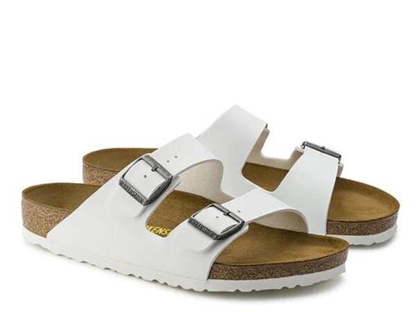 Arizona bf birkenstock sievietēm white 0552683 0552683 цена и информация | Iešļūcenes, čības sievietēm | 220.lv