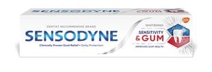 Sensodyne зубная паста Sensitival и отбеливание десен 75 мл, 6 набор упаковки цена и информация | Зубные щетки, пасты | 220.lv