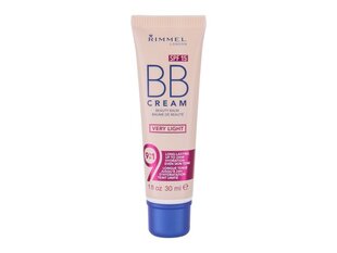 BB krēms Rimmel 9in1 Spf15 010 Very Light, 30 ml cena un informācija | Grima bāzes, tonālie krēmi, pūderi | 220.lv