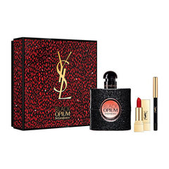 Yves Saint Laurent Black Opium - EDP 50 ml + eyeliner + lipstick цена и информация | Женские духи | 220.lv