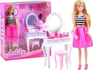 Кукла Anlily с косметическим столиком цена и информация | Игрушки для девочек | 220.lv