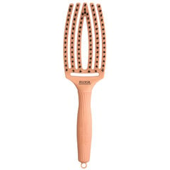 Овальная расческа Olivia Garden Finger Brush 100 Bloom Peach цена и информация | Расчески, щетки для волос, ножницы | 220.lv